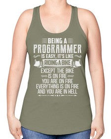 Being a Programmer 4# - computer -Racerback Tank