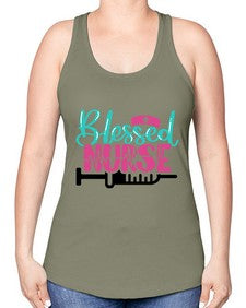 Blessed Nurse Style Style 628# - nurse -Racerback Tank