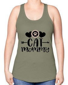 Cat Mommy Style 87# - cats -Racerback Tank