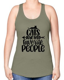 Cats Are My Favorite People Style 90# - cats -Racerback Tank