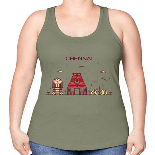 Chennai 566# - cities -Racerback Tank
