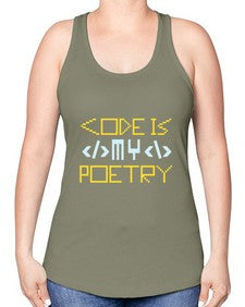 Code is my poetry 21# - computer -Racerback Tank