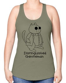 Distinguished Gentleman - cats -Racerback Tank