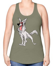 dog 109# - dogs -Racerback Tank