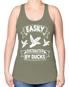 Easily Distracted By Ducks Style 48# - ducks -Racerback Tank