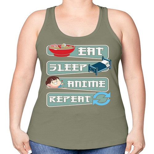 Eat Sleep Anime Repeat Anime Manga 227# - anime -Racerback Tank