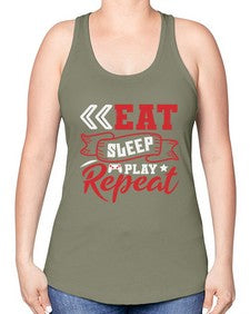 Eat Sleep Play repeat 8# - video games -Racerback Tank