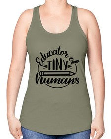 Educator Of Tiny Humans Style 745# - teacher -Racerback Tank