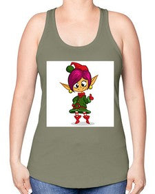 Elf 118# - cartoon general -Racerback Tank