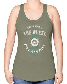 Every wheel wish to be the wheel of a car and not of just another vehicle 108# - car -Racerback Tank