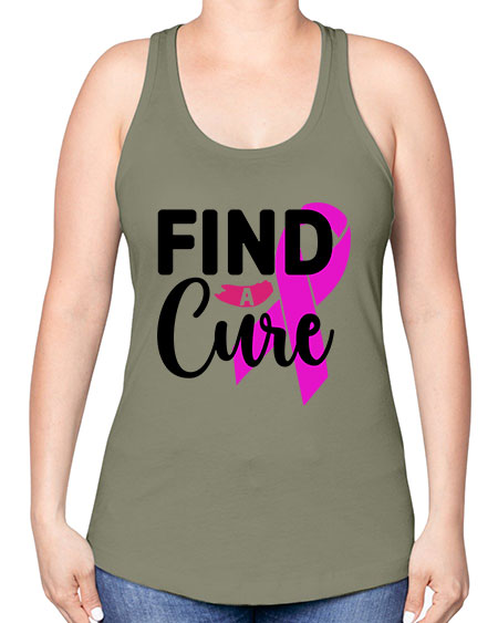 Find a Cure 26# - breast cancer -Racerback Tank