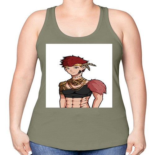 Forest tribal boy 67# - anime -Racerback Tank
