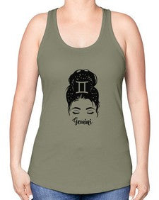 Gemini woman - gemini -Racerback Tank