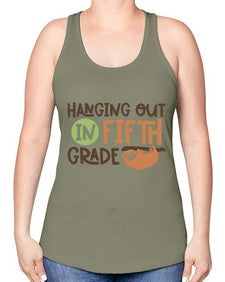 Hanging Out in Fifth 232# - fifth grade -Racerback Tank