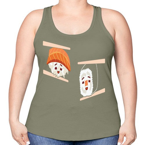 Happy Sushi Anime Kawaii Set Anime 232# - anime -Racerback Tank