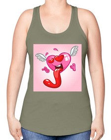 Heart 139# - cartoon general -Racerback Tank