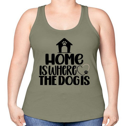 Home Is Where The Dogis Style 20# - dogs -Racerback Tank