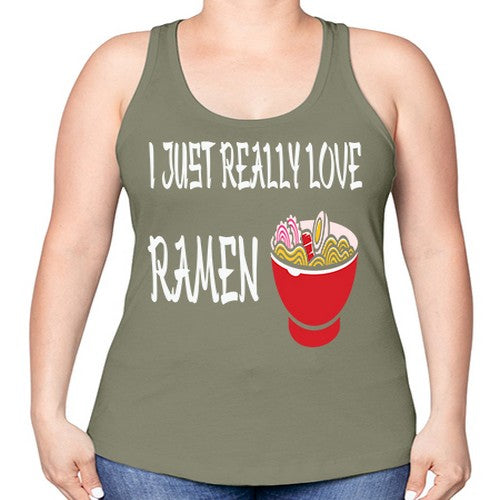 I Just Love Ramen Japanese Anime 238# - anime -Racerback Tank