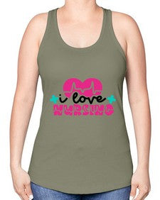 I Love Nursing Style Style 896# - nurse -Racerback Tank