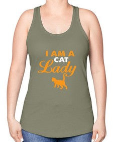 I am a cat lady - cats -Racerback Tank