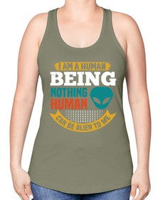 I am a human being nothing is alien to me 7# - ufo -Racerback Tank