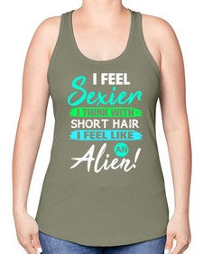 I feel sexier with short hair 12# - ufo -Racerback Tank