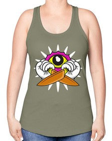 I spy you 140# - cartoon general -Racerback Tank