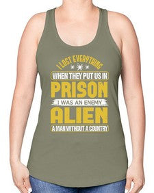 I was an enemy alien 24# - ufo -Racerback Tank