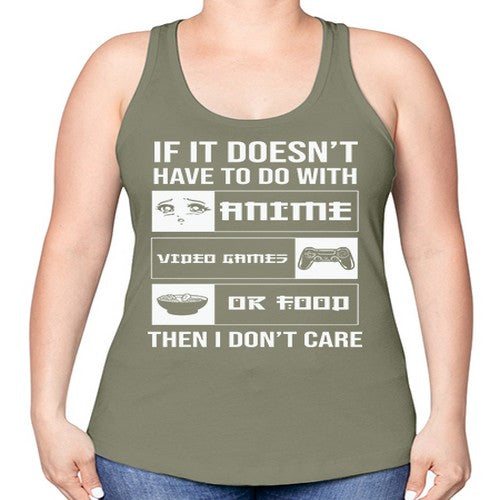 If It NotAnime Game Or Anime 246# - anime -Racerback Tank