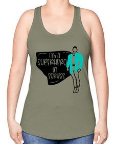 Im A Superhero In Scrubs Style Style 972# - nurse -Racerback Tank