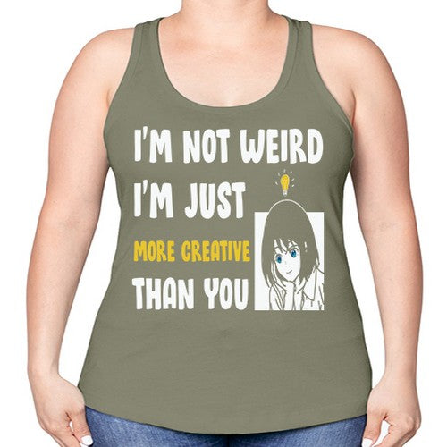 Im Not Weird Just MoreCreative Anime 250# - anime -Racerback Tank