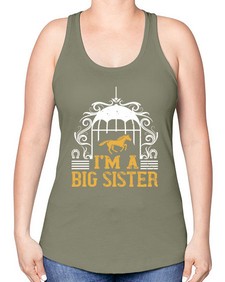 Im a big sister Style 38# - horse -Racerback Tank