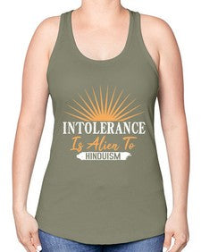 Intolerance is alien 29# - ufo -Racerback Tank