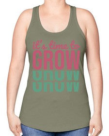 Its Time to Grow 9# - internet -Racerback Tank