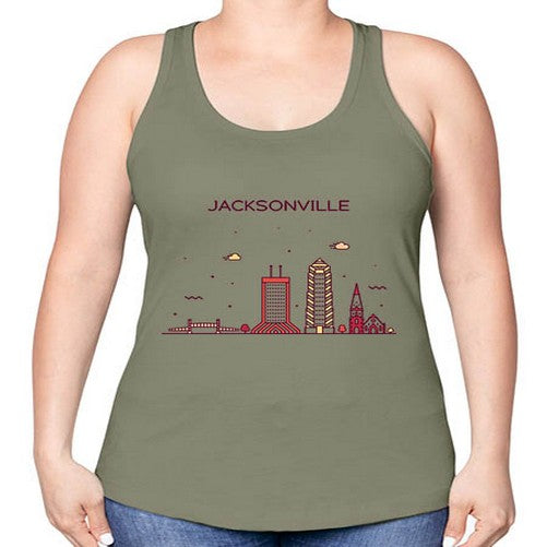 JacksonvilleFL 977# - cities -Racerback Tank