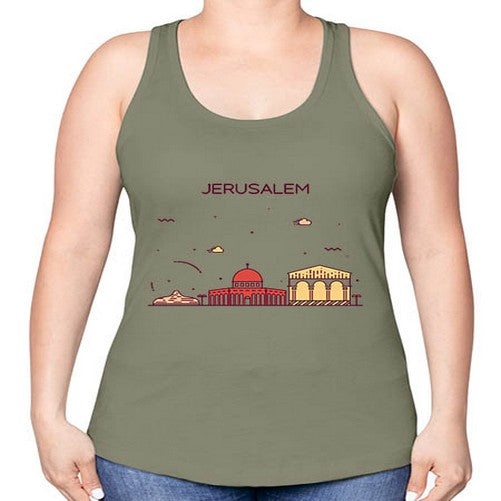 Jerusalem 997# - cities -Racerback Tank