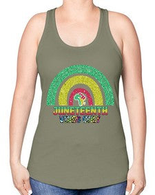 Juneteenth Vibes Only 5# - black juneteenth -Racerback Tank