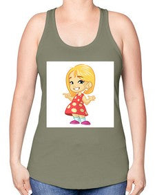 Kid 154# - cartoon general -Racerback Tank