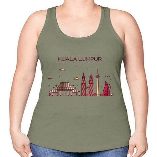 KualaLumpur 1092# - cities -Racerback Tank