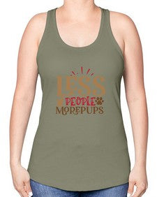 Less People More Pups Style 18# - cats -Racerback Tank
