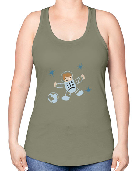 Littlespaceman 16# - space -Racerback Tank