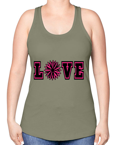 Love 694# - cheer -Racerback Tank