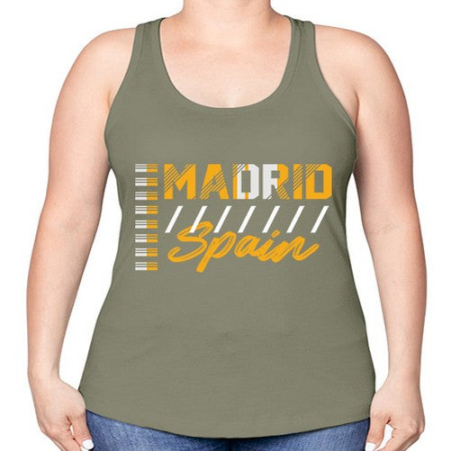 Madrid 1204# - cities -Racerback Tank