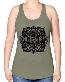 Mandala Courage 759# - mandala -Racerback Tank