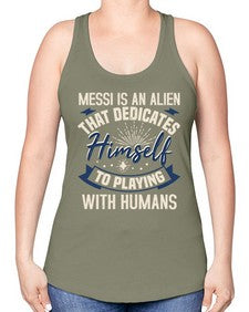 Messi is alien that dedicates himself 33# - ufo -Racerback Tank