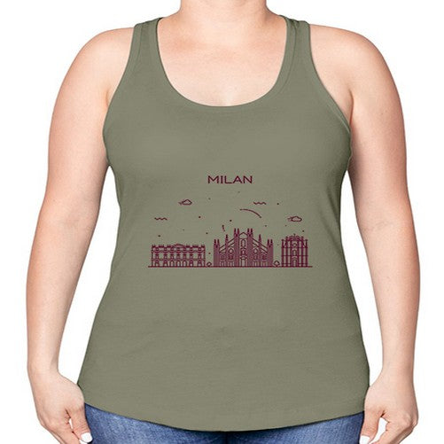Milan 1294# - cities -Racerback Tank