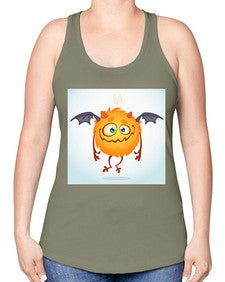 Monster 177# - cartoon general -Racerback Tank
