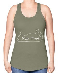 Nap Time - cats -Racerback Tank