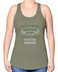 Never have more children than you have car windows 47# - car -Racerback Tank