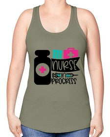 Nurse In Progress Style Style 1161# - nurse -Racerback Tank